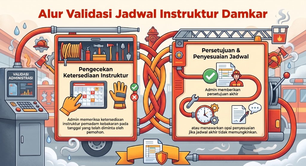 Alur Validasi Jadwal Instruktur Damkar