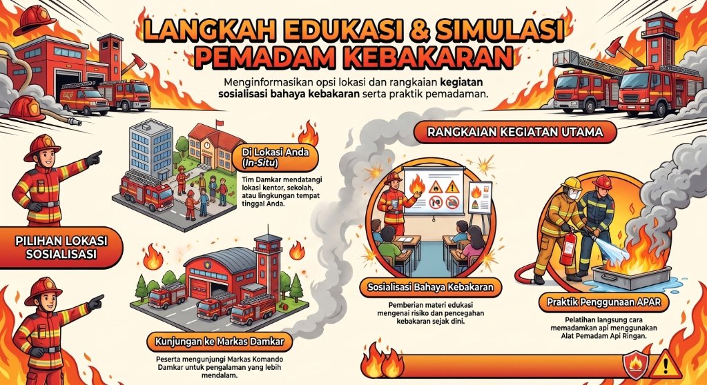 Langkah Edukasi & Simulasi Pemadam Kebakaran